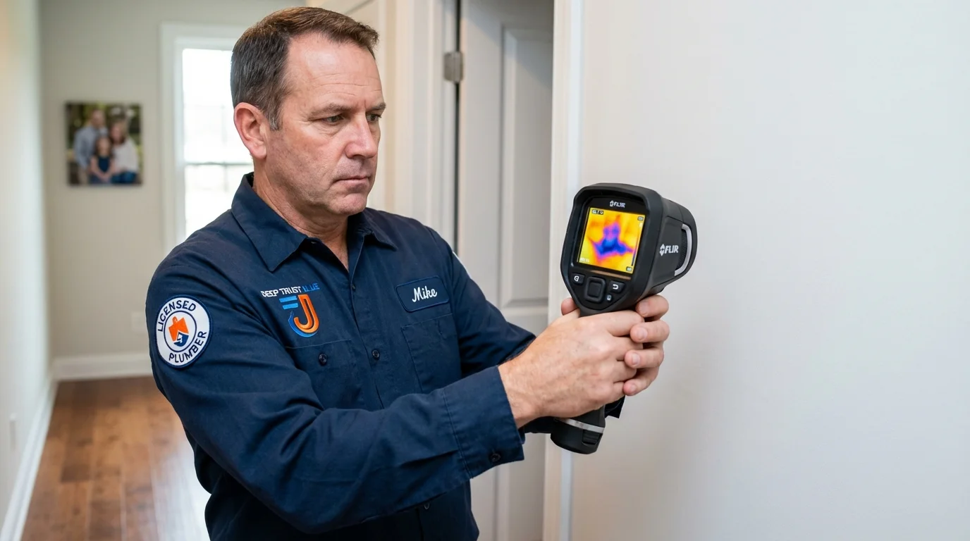 Thermal imaging leak detection by Johns Plumbing LLC in Woonsocket